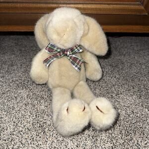 Manhattan Toy Bunny Rabbit Plush Stuffed Animal Ivory Cream Sleepy Eyes 1993